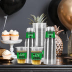 Gatherfun Class of 2026 Celebration - 100-Pack 16oz Green Graduation Plastic Cups for Graduation Party Supplies