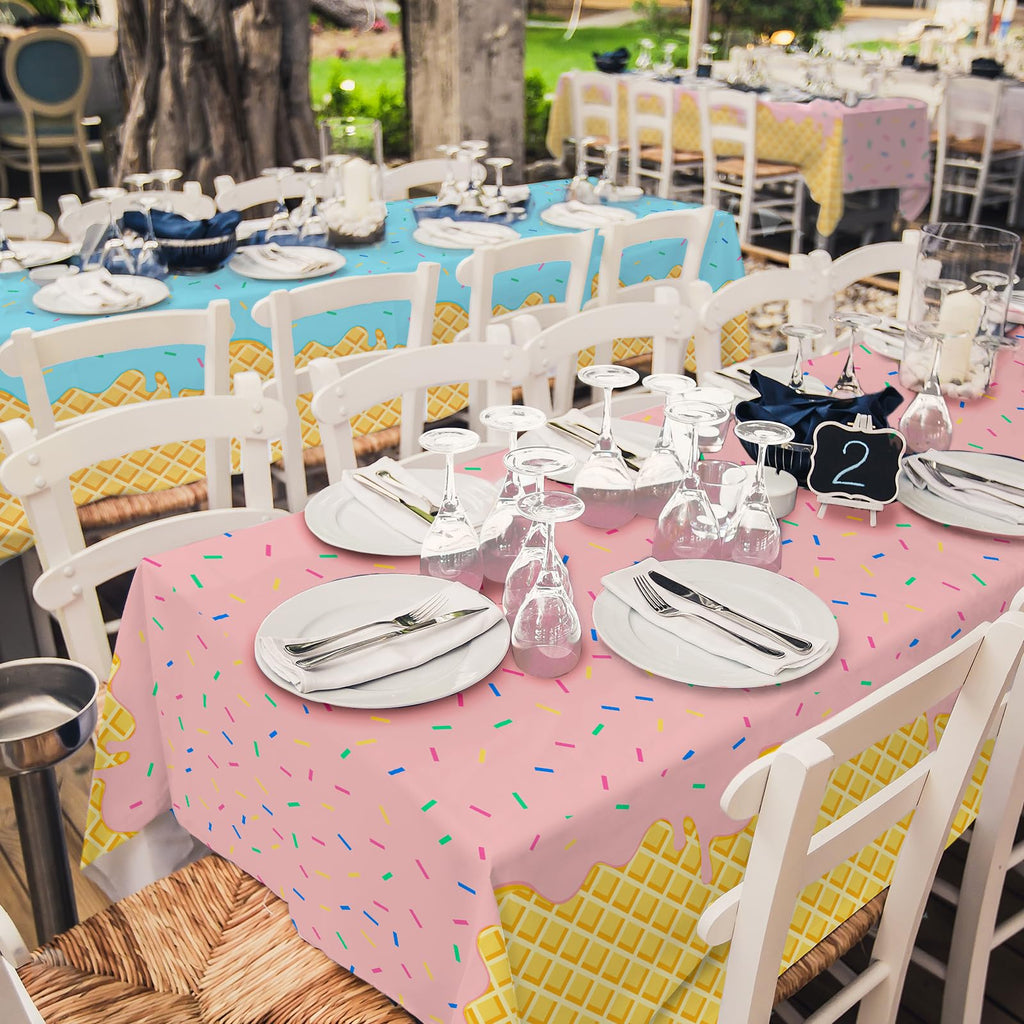 Gatherfun Ice Cream Party Supplies — 2-Pack Tablecloths (54 x 108 in)