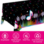 Gatherfun Music Party Disposable Tablecloth – 3-Pack, 54" x 108" | Music Theme Birthday Table Cover