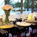 Gatherfun Music Party Disposable Tablecloth – 3-Pack, 54" x 108" | Music Theme Birthday Table Cover