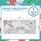 Gatherfun Giant Coloring Poster for Classroom – 31.5x72 Table Cover & Summer Banner