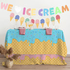 Gatherfun Ice Cream Party Supplies — 2-Pack Tablecloths (54 x 108 in)
