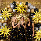 GCTWFYK Gold Star Balloons - 72-Piece 26-Inch Mylar Foil Cone Balloons, 12-Point Star Explosion for Birthday, Wedding & Graduation