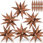 GCTWFYK 72 Pcs Chocolate Color Star Balloons – 26 Inch Foil Cone Explosion Balloons for Weddings & Parties