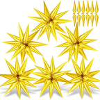GCTWFYK Gold Star Balloons - 72-Piece 26-Inch Mylar Foil Cone Balloons, 12-Point Star Explosion for Birthday, Wedding & Graduation