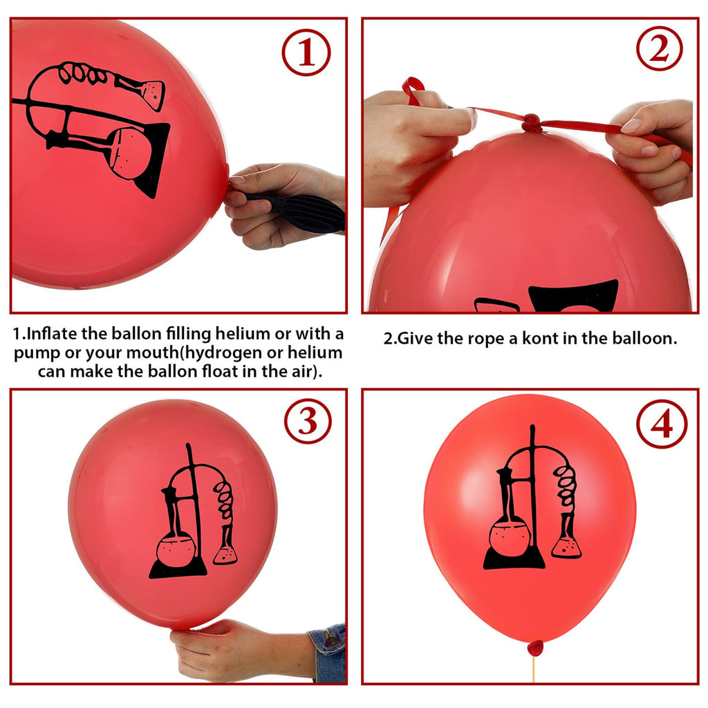 Gejoy 40-Piece Pi Symbol Science Balloons – Latex Party Decor for Pi Day & Lab-Themed Events