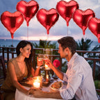 Gejoy 32-Piece 18-Inch Red Heart Foil Balloons – Valentine’s Day & Proposal Decor