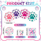 Gejoy 171 Pcs Dog Birthday Party Decorations Set — Paw Plates, Banner, Tablecloths & More for 24 Guests
