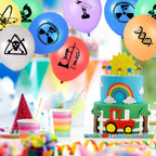 Gejoy 40-Piece Pi Symbol Science Balloons – Latex Party Decor for Pi Day & Lab-Themed Events