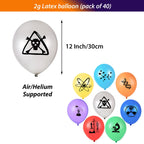 Gejoy 40-Piece Pi Symbol Science Balloons – Latex Party Decor for Pi Day & Lab-Themed Events