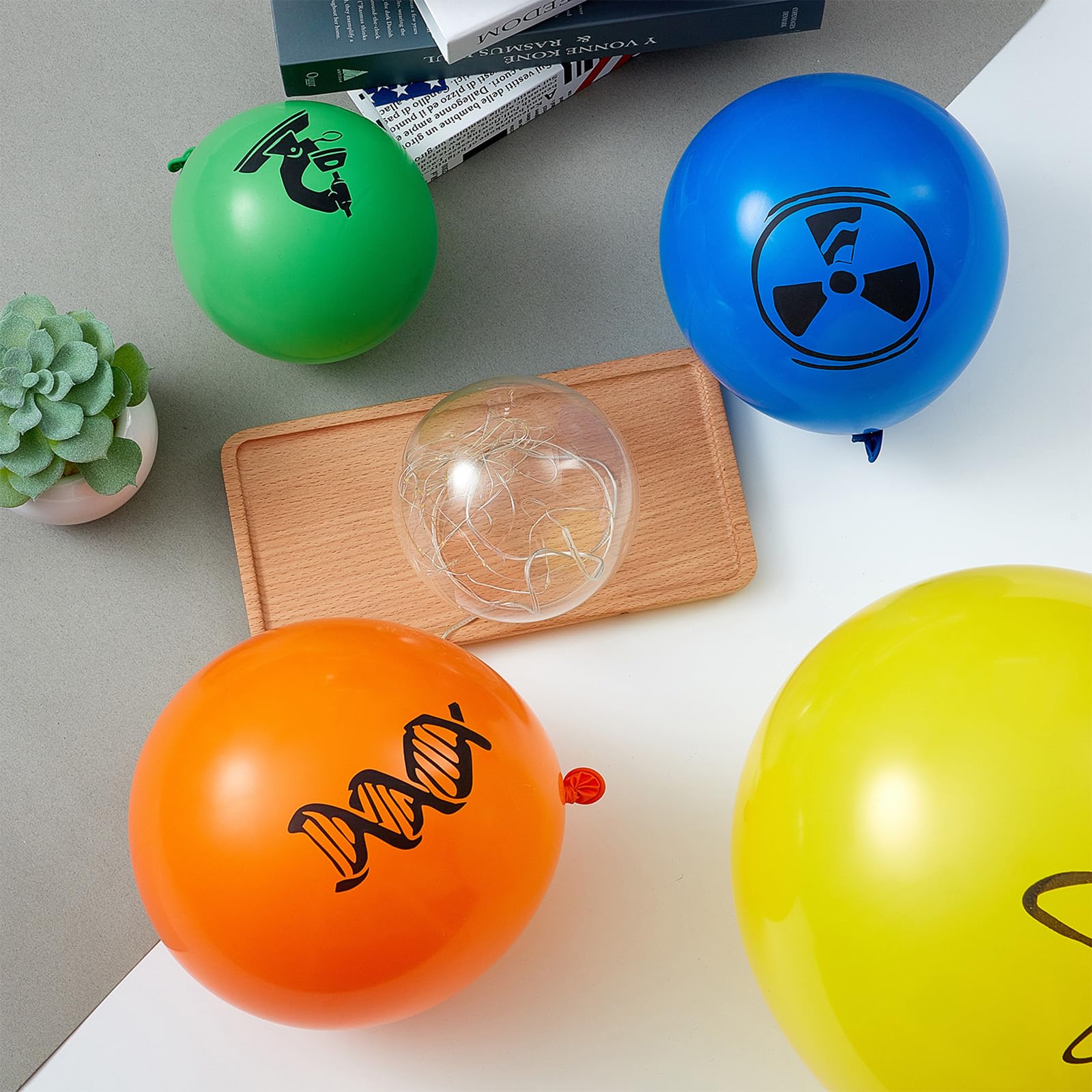 Gejoy 40-Piece Pi Symbol Science Balloons – Latex Party Decor for Pi Day & Lab-Themed Events