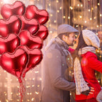 Gejoy 32-Piece 18-Inch Red Heart Foil Balloons – Valentine’s Day & Proposal Decor