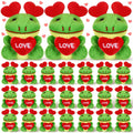 Gejoy 24 Mini Valentines Frog Plush Keychains – Kids Party Favors