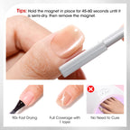GELLEN Quick Dry Cat Eye Nail Polish Kit – Pink Silver Champagne Magnetic 3D Cat Eye