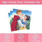 40pcs Snow White Birthday Party Decoration – Plates & Napkins Set | Generic