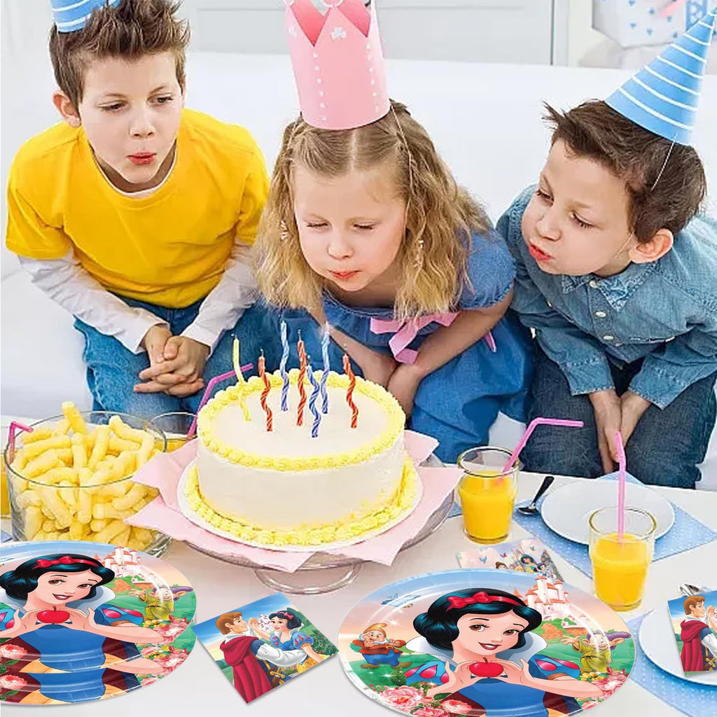 40pcs Snow White Birthday Party Decoration – Plates & Napkins Set | Generic