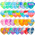 Genuvi Pop Fidget Toys Bulk – 30-Pack Valentine Kids Party Favors & Classroom Prizes