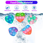 Genuvi Pop Fidget Toys Bulk – 30-Pack Valentine Kids Party Favors & Classroom Prizes