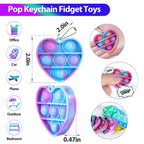 Genuvi Pop Fidget Toys Bulk – 30-Pack Valentine Kids Party Favors & Classroom Prizes