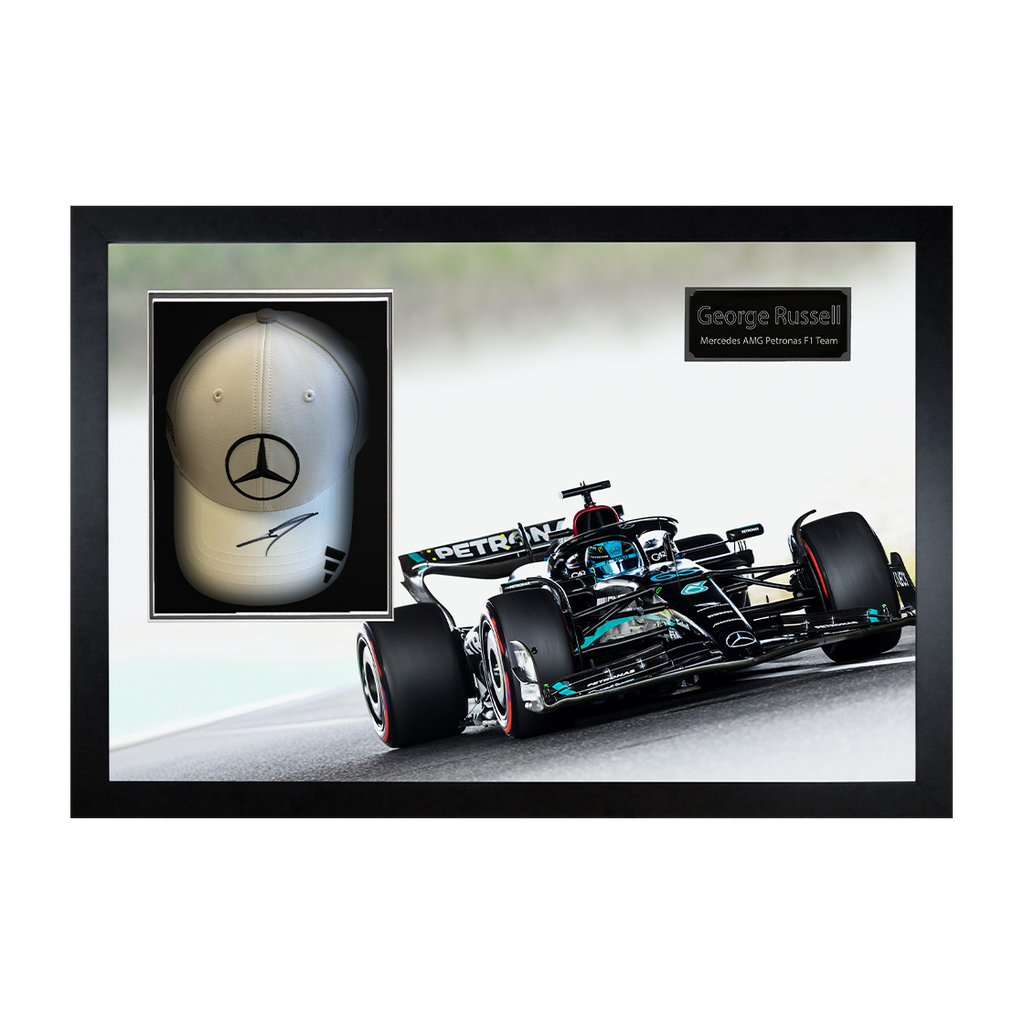 George Russell Signed Mercedes F1 Cap Iconic Frame (ACG Cert)