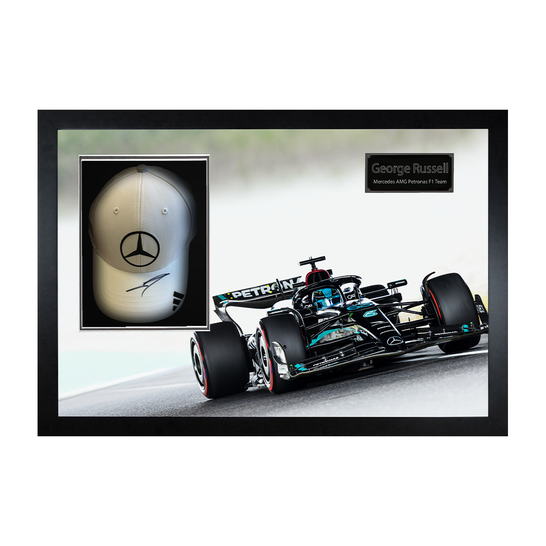 George Russell Signed Mercedes F1 Cap Iconic Frame (ACG Cert)
