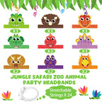 Gersoniel 24 Pcs Dinosaur Birthday Party Hats, Favors, Headbands & Paper Crowns – Dinosaur Theme Party Supplies
