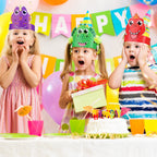 Gersoniel 24 Pcs Dinosaur Birthday Party Hats, Favors, Headbands & Paper Crowns – Dinosaur Theme Party Supplies