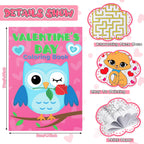 Geyee 27-Piece Valentine's Day Coloring Books Set with Stacking Crayons – Kids Party Favors & Classroom Activity Bundle