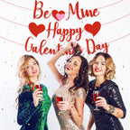 Gifloon Happy Galentine's Day Banner – Pre-Strung Be Mine Decor for Galentine's Day