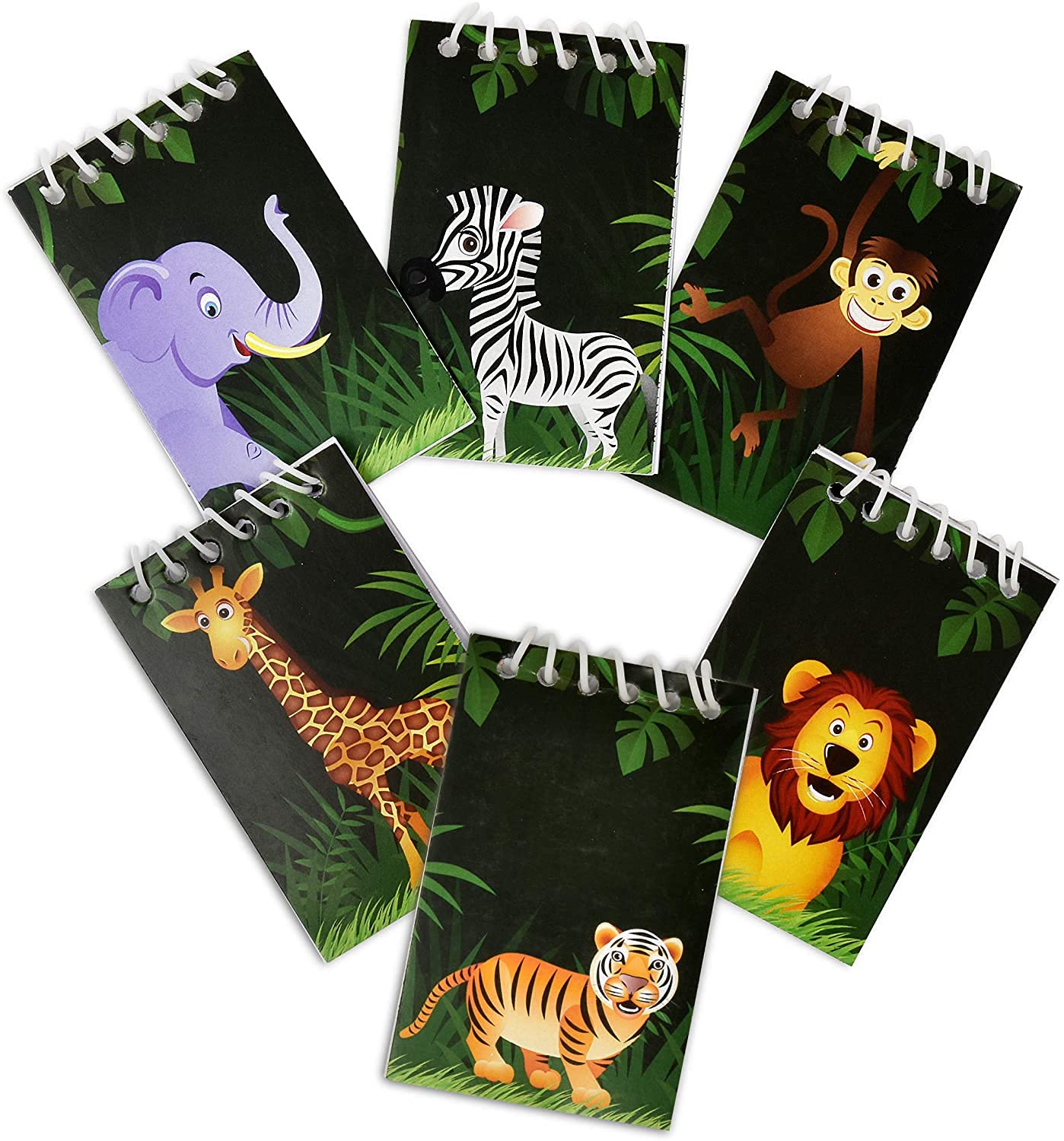 Gift Boutique 48 Zoo Animal Mini Notepads – Jungle Safari Theme Party Favors