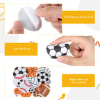 Gilprop 1000 Pcs Foam Sports Stickers – Self-Adhesive Party Favors (Soccer, Basketball, Baseball, Volleyball, Football)