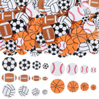 Gilprop 1000 Pcs Foam Sports Stickers – Self-Adhesive Party Favors (Soccer, Basketball, Baseball, Volleyball, Football)