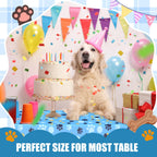 Gilprop 2 Pack 54x108 Inch Cartoon Paw Print Tablecloths – Blue