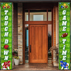 GINFTBRZGV Football Door Banner – 2Pcs Touchdown Game Day Porch Sign & Front Door Decorations