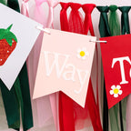 GIOGUK Strawberry High Chair Banner – 6 Months Birthday Decor