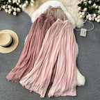 Girls' Lightweight High Waist Chiffon Pants