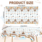 gisgfim 3 Pcs My First Rodeo Tablecloths – Blue Cowboy Party Supplies