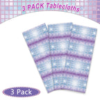 gisgfim 3-Pcs Disco Tablecloth – Las Vegas Casino Theme, 108 x 51 in, Disco Birthday Party Decor