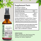 GIVOL Organic ZINC Boost Mist 40 mg – Sugar Free, Vitamin C & Elderberry – Vegan Liquid Spray (60 ml)