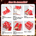 GIZIUXNE Casino Balloon Arch Kit – Black, Red & Gold Balloons with Dice Boxes