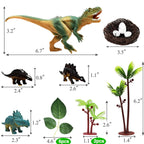 GLAHORSE 26-Piece Dinosaur Cake Toppers Set with Eggs, Nest, Trees & Leaves – Birthday Party Decor