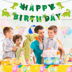 GLASNES Dinosaur Birthday Banner – Kids Birthday & Baby Shower Decor