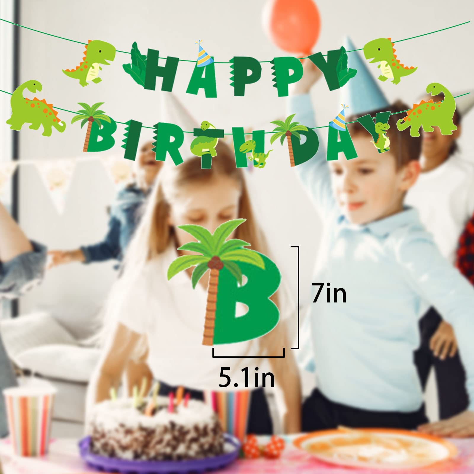 GLASNES Dinosaur Birthday Banner – Kids Birthday & Baby Shower Decor
