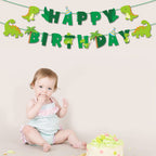 GLASNES Dinosaur Birthday Banner – Kids Birthday & Baby Shower Decor