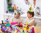 Glittery Garden Party Hats for Kids – All-Inclusive 12 Hat Craft Kit