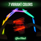 Glow Mind 400 Ultra-Bright Glow Sticks Bulk – 8-Inch Glow Party Supplies with Bracelets and Necklaces