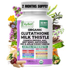 Glutathione NAC Milk Thistle Supplement | Liver Health Support | 32-in-1 Herbal Antioxidant Formula | Halal Vegan Organic Daily Wellness