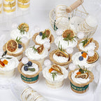 Goensjt 30 Pcs White Ball Cake Topper Set – DIY Cake Inserts for Birthday, Baby Shower, Wedding