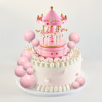 Goensjt 30-Pcs Pink Foam Ball Cake Toppers | DIY Cake Inserts for Parties