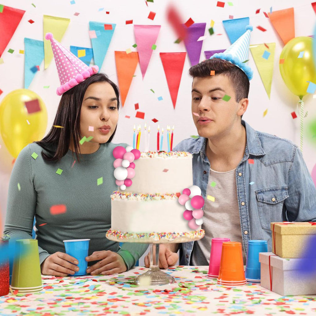Goensjt 30 Pcs Balls Cake Topper Set - DIY Ball Cake Inserts for Birthday, Baby Shower & Wedding